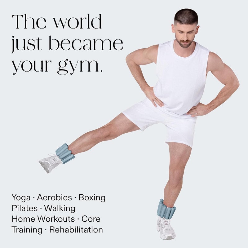 Bala Bangles Wrist & Ankle Weights - Adjustable Weighted Bands for Women & Men - Soft Silicone Arm & Leg Weights for Pilates, Yoga, Walking, Barre, Home Workout & Strength Training Exercise - Image 3